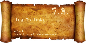 Tiry Melinda névjegykártya