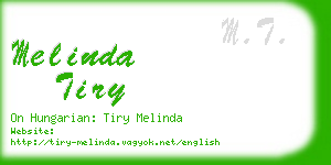 melinda tiry business card